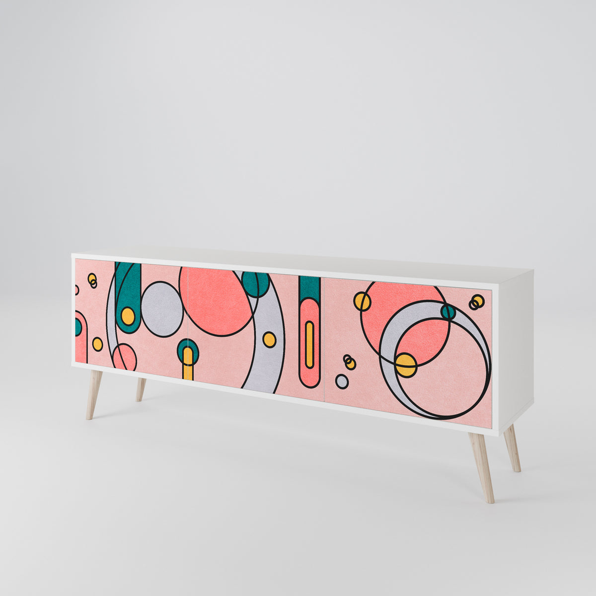 GOSSAMER ECHOES Mueble de TV de 3 Puertas
