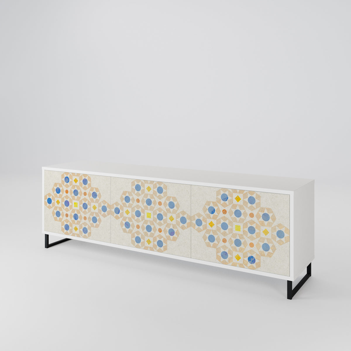 PATTERNED PRISM Mueble de TV de 3 Puertas