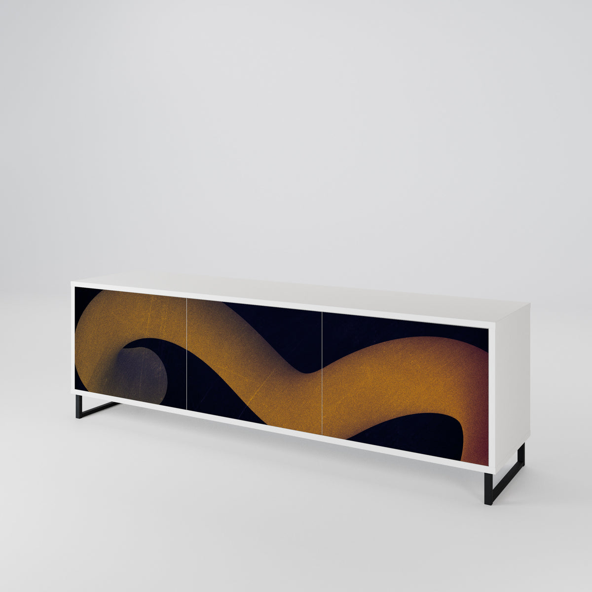 HOLLOW TIME Mueble de TV de 3 Puertas