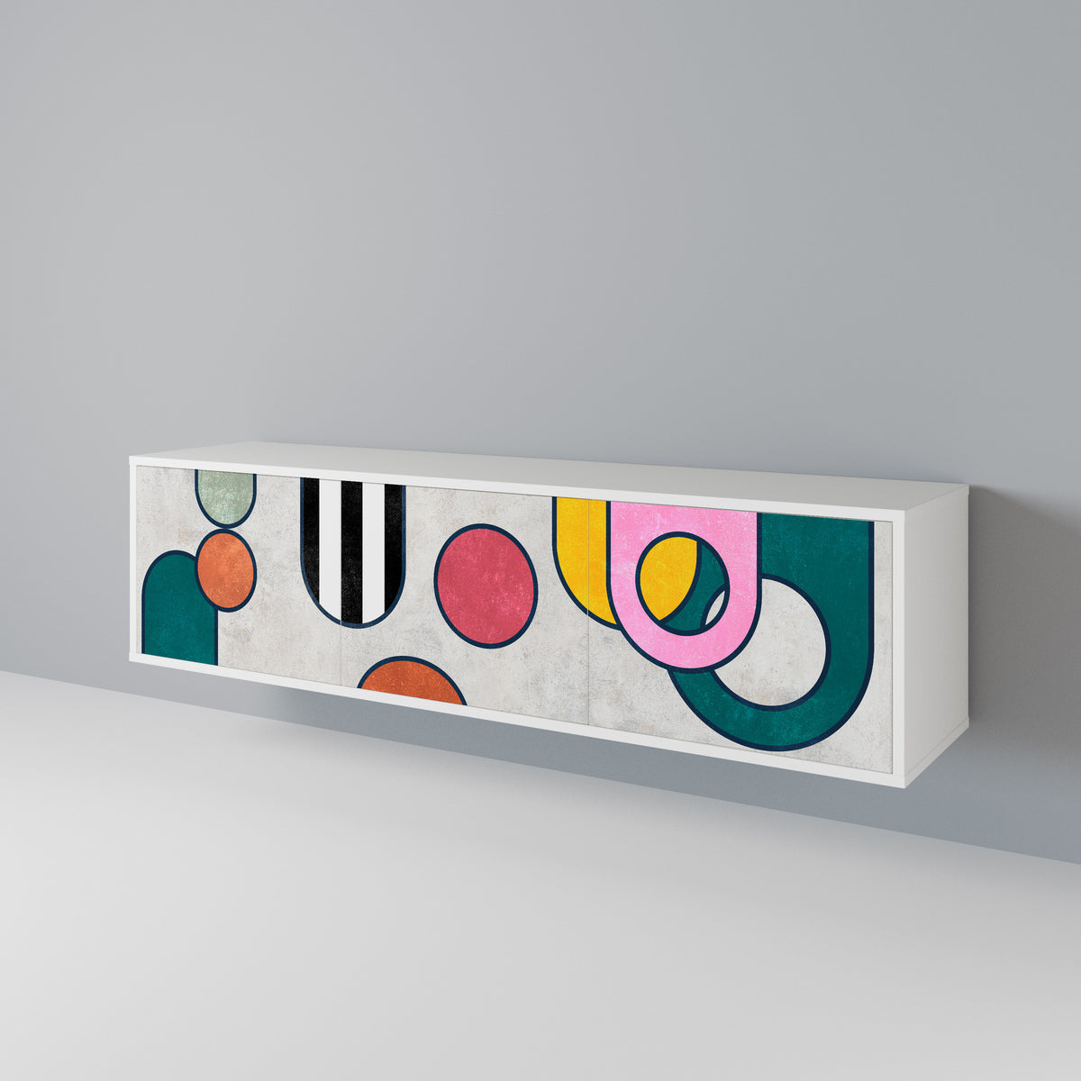 COOL STORY Mueble de TV de 3 Puertas