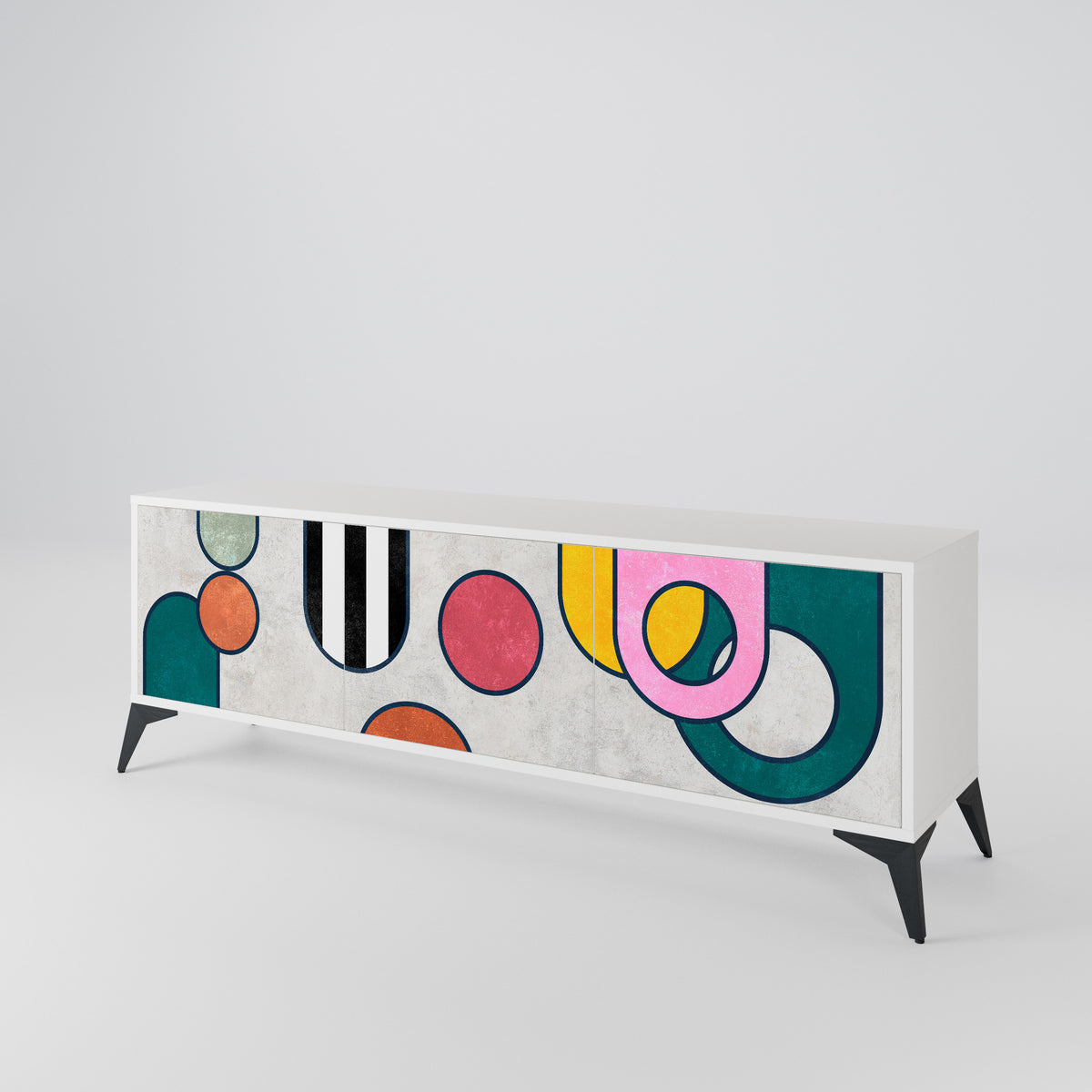COOL STORY Mueble de TV de 3 Puertas
