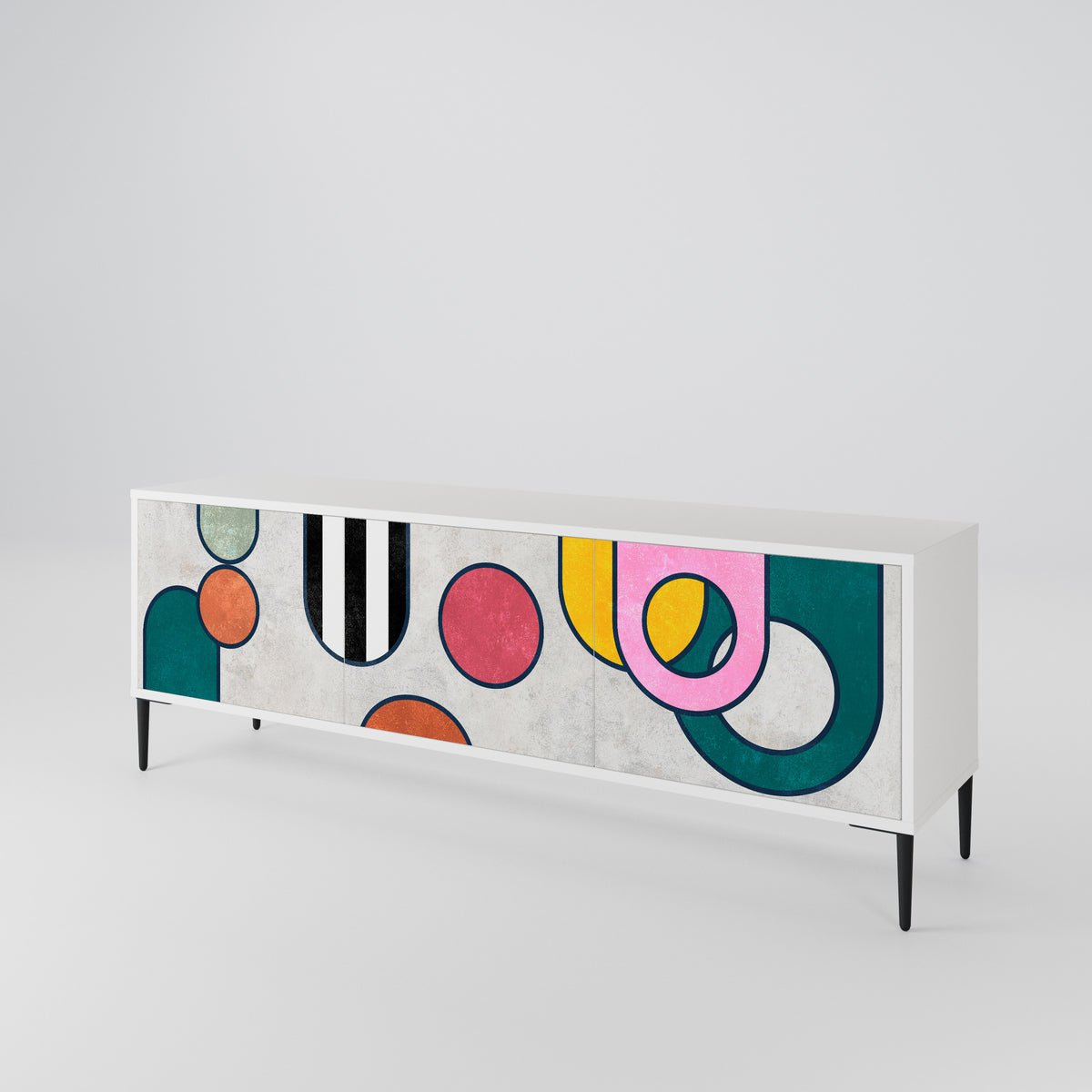COOL STORY Mueble de TV de 3 Puertas