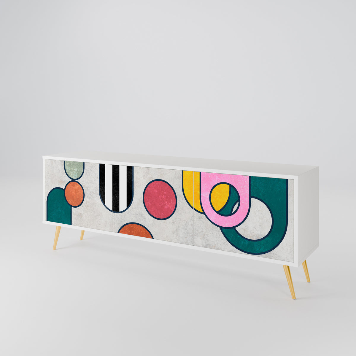 COOL STORY Mueble de TV de 3 Puertas
