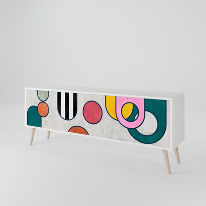 COOL STORY Mueble de TV de 3 Puertas