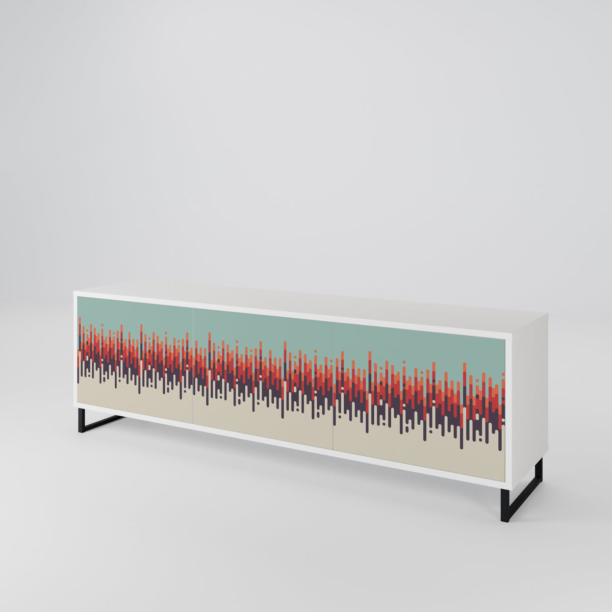 CHROMA CONTOURS Mueble de TV de 3 Puertas