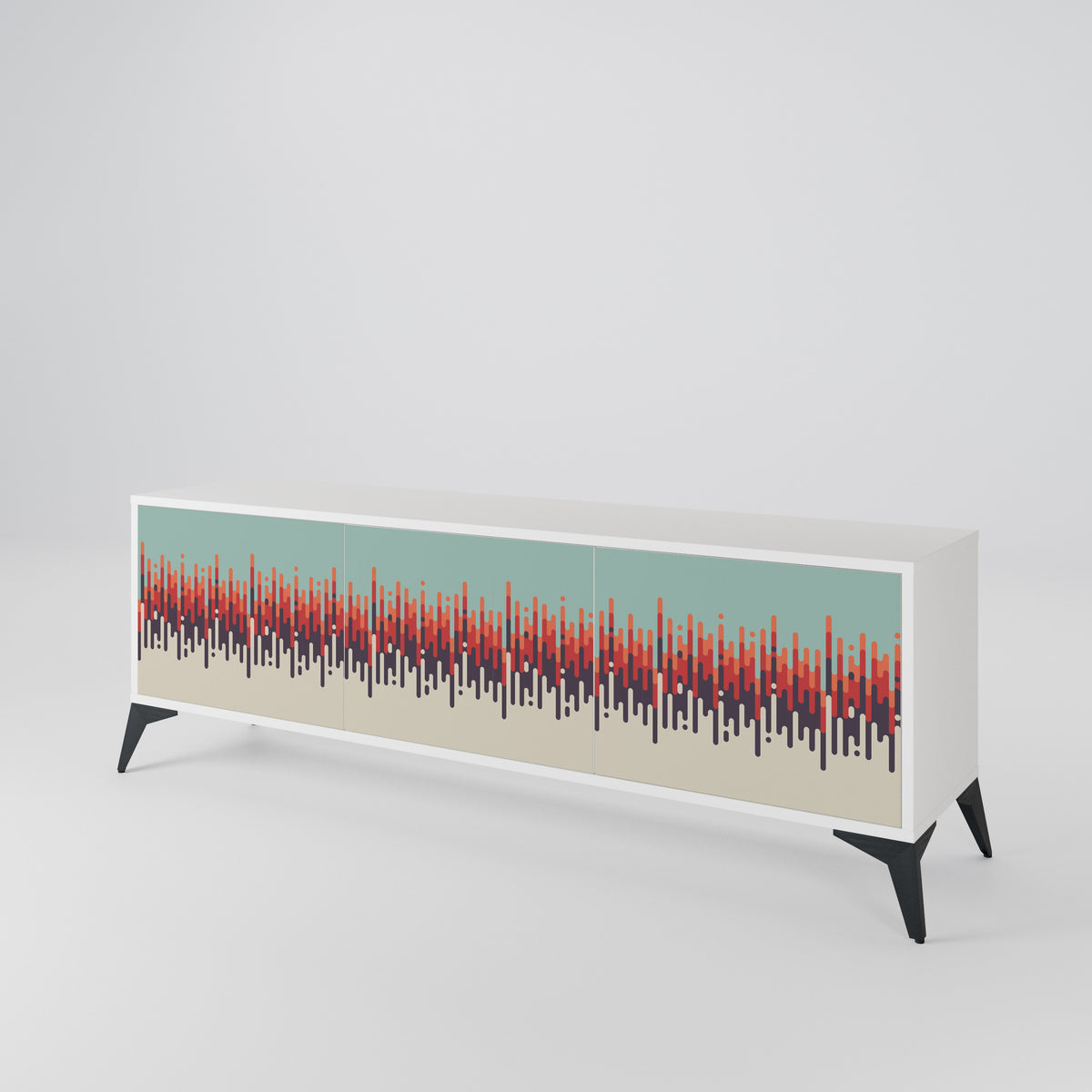 CHROMA CONTOURS Mueble de TV de 3 Puertas