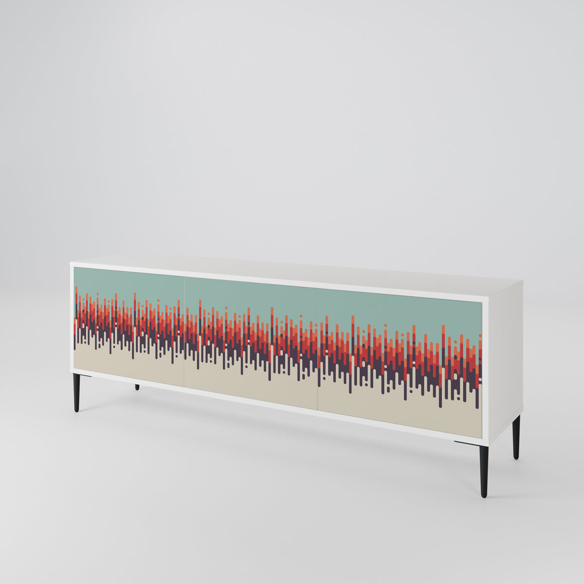 CHROMA CONTOURS Mueble de TV de 3 Puertas