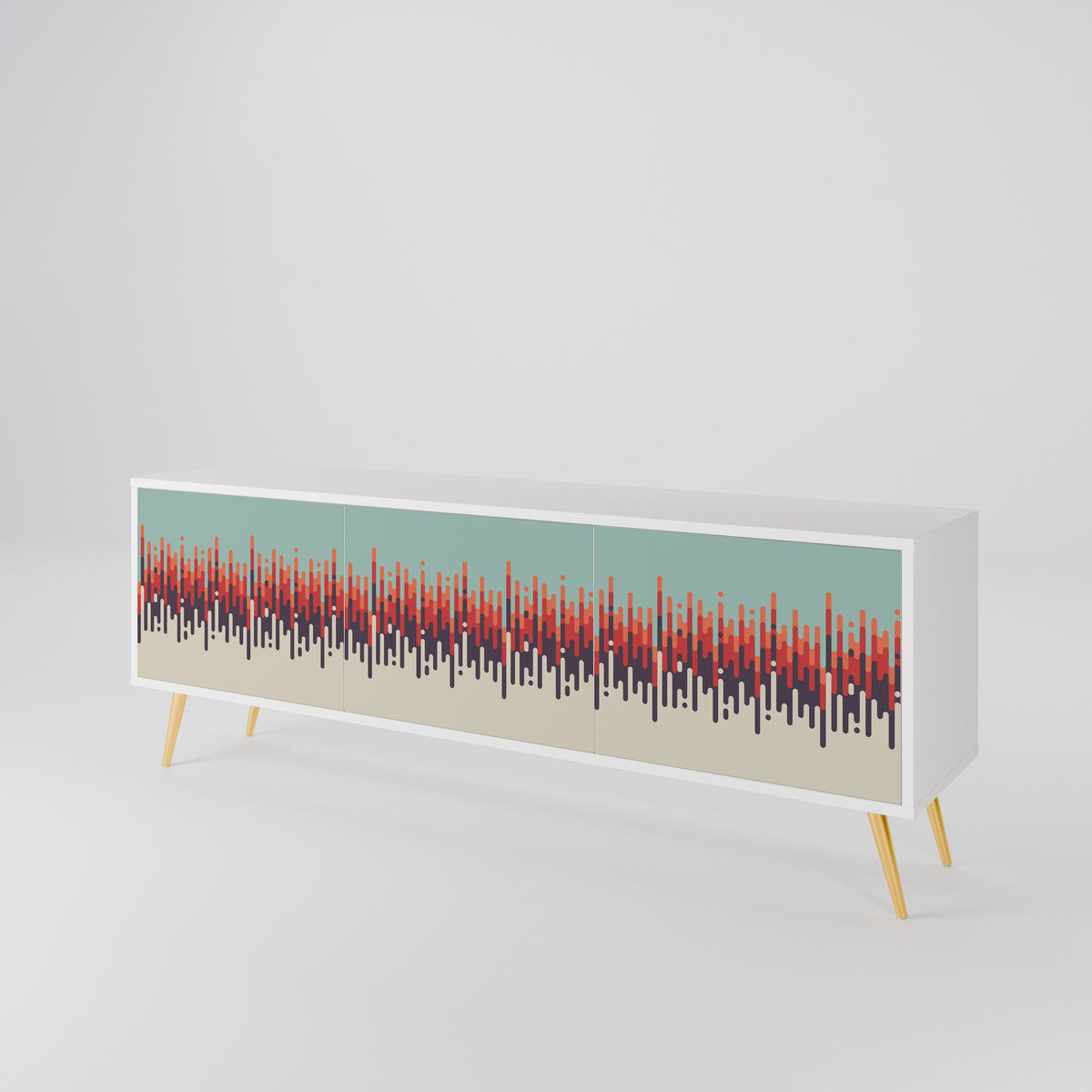 CHROMA CONTOURS Mueble de TV de 3 Puertas