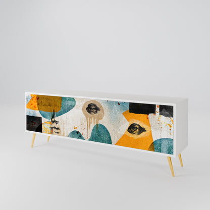 ABSTRACT FACES Mueble de TV de 3 Puertas