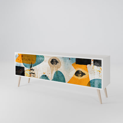 ABSTRACT FACES Mueble de TV de 3 Puertas