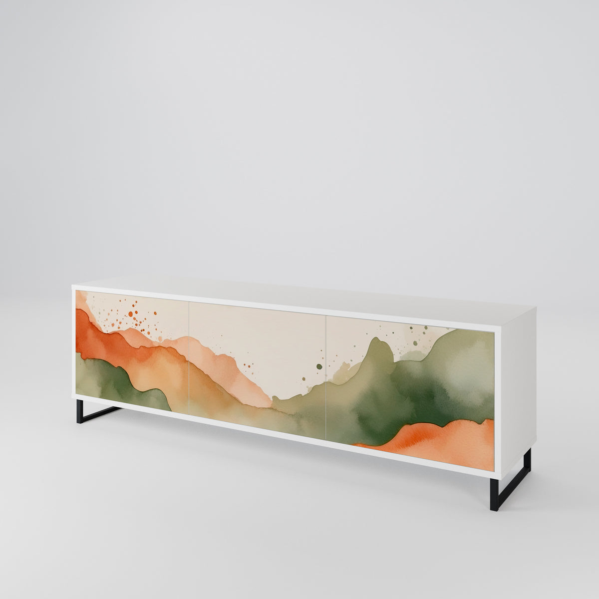 WATERCOLOUR PEAKS Mueble de TV de 3 Puertas