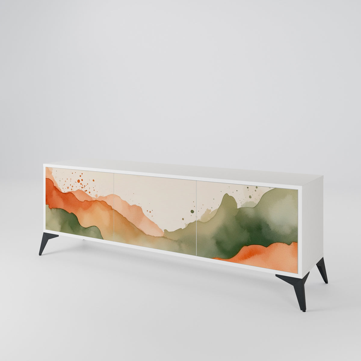 WATERCOLOUR PEAKS Mueble de TV de 3 Puertas