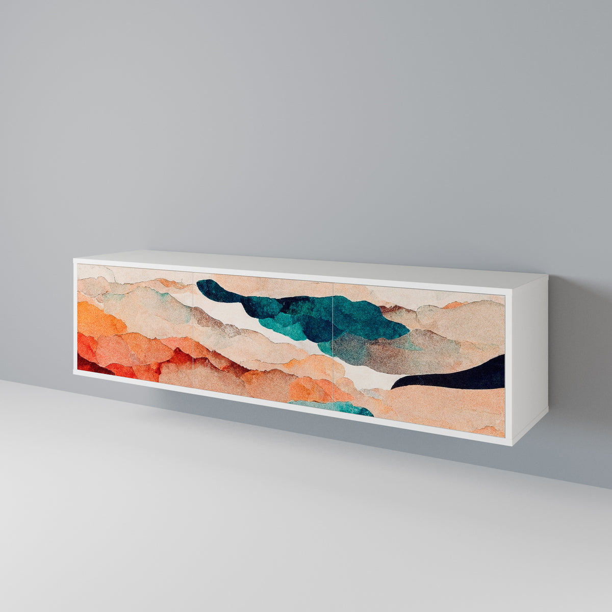 ABSTRACT LANDSCAPE Mueble de TV de 3 Puertas