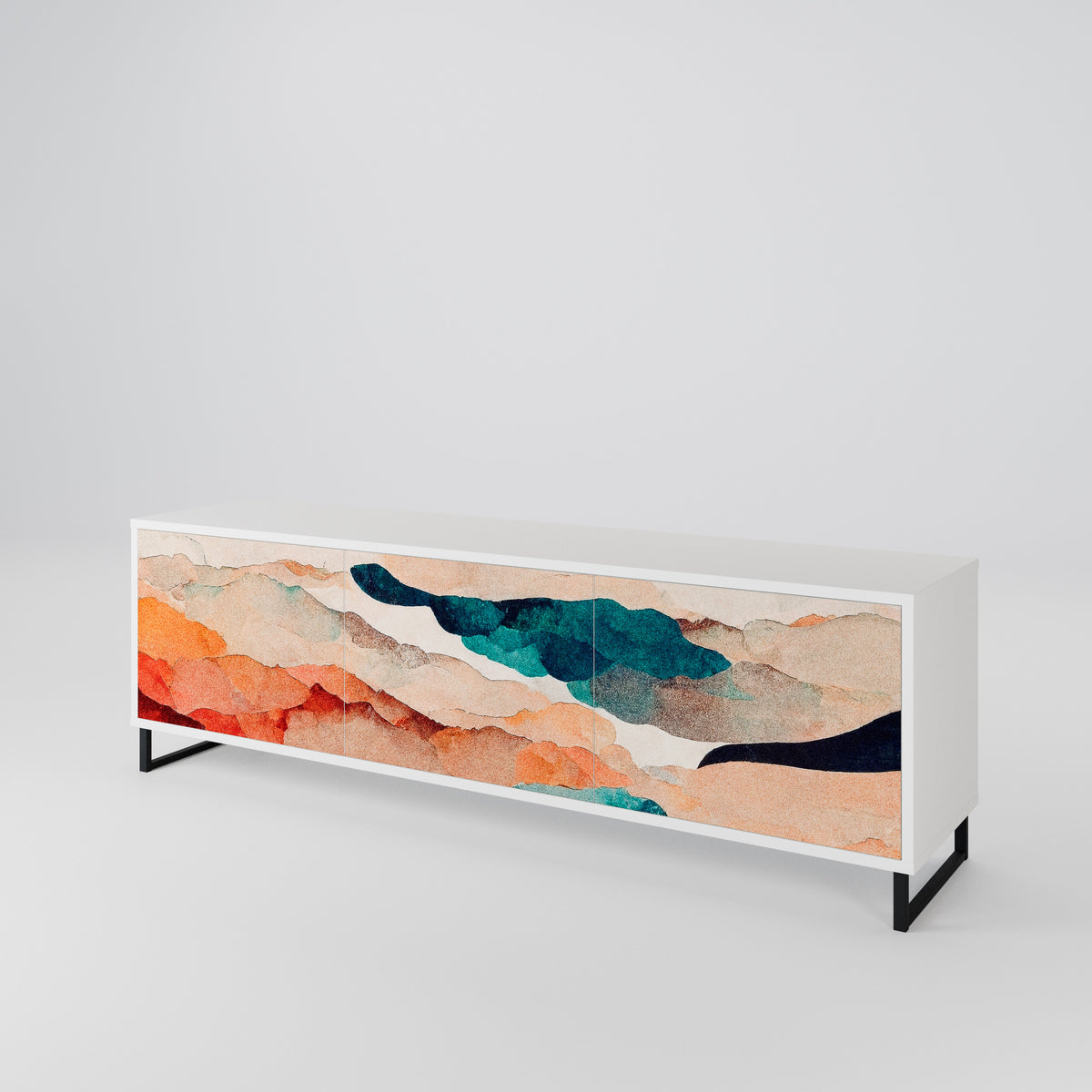 ABSTRACT LANDSCAPE Mueble de TV de 3 Puertas