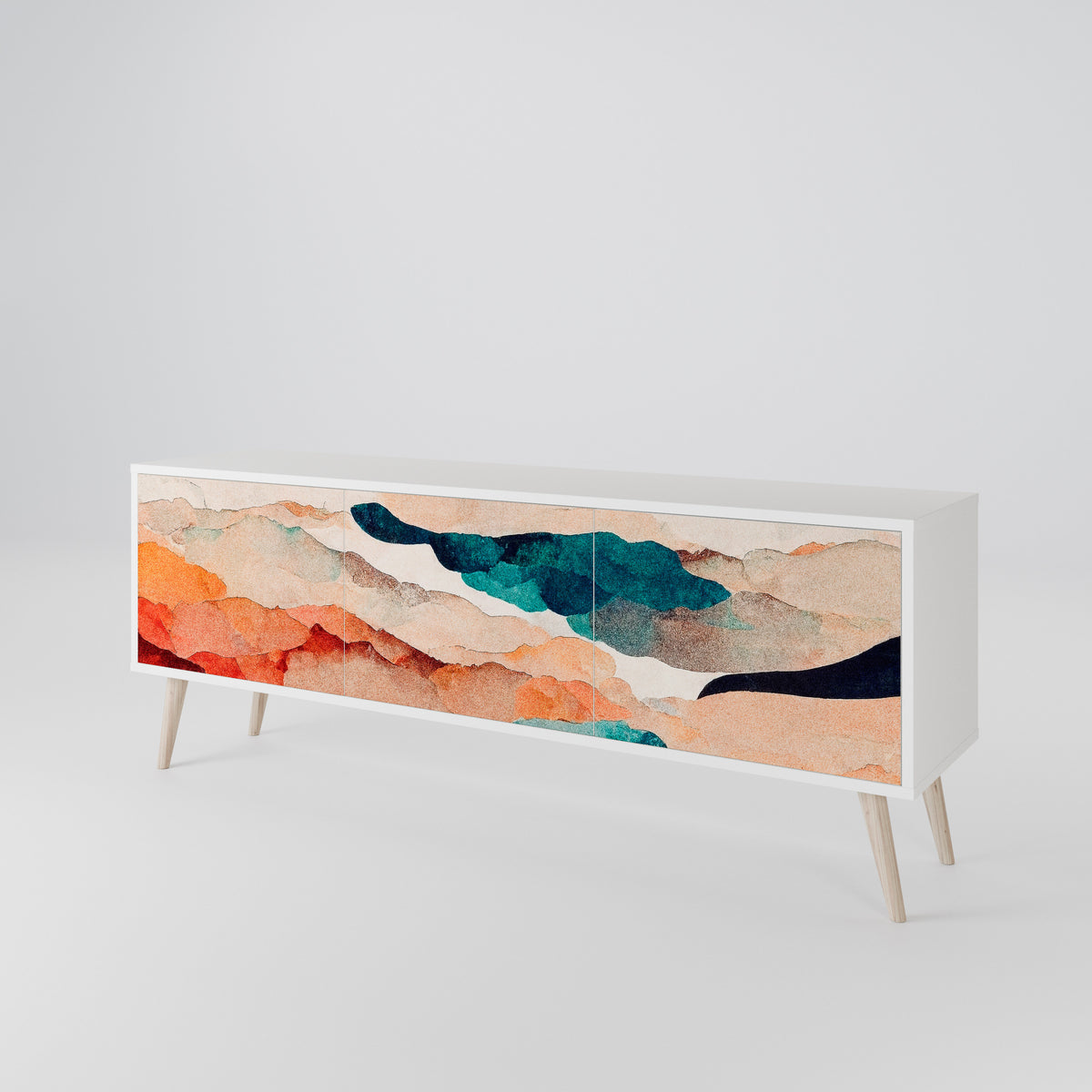 ABSTRACT LANDSCAPE Mueble de TV de 3 Puertas