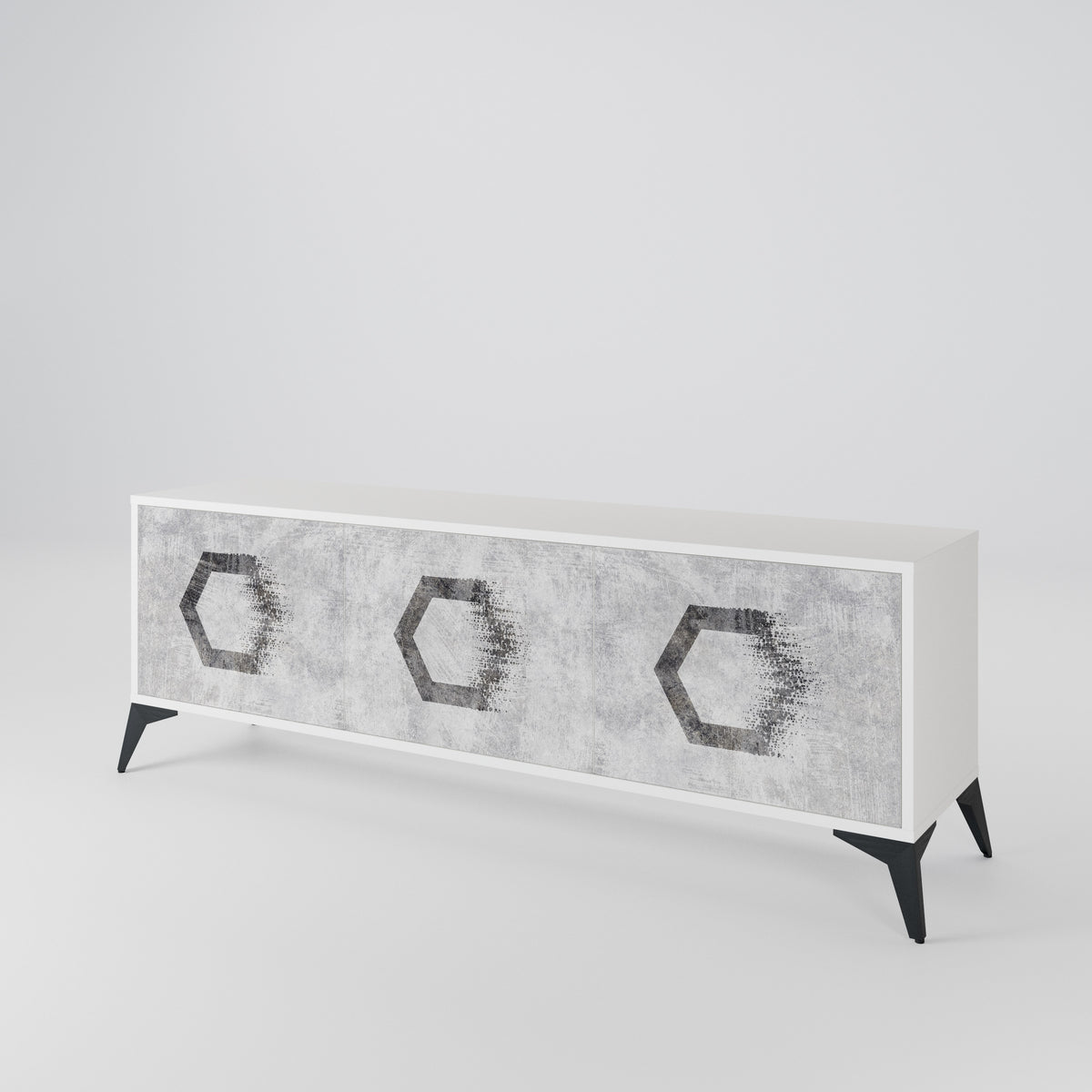 HEXAGONAL FIGURES Mueble de TV de 3 Puertas