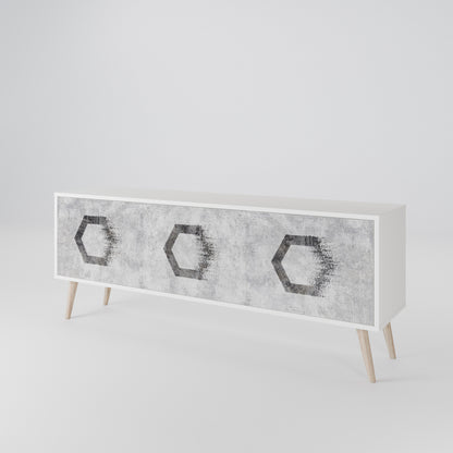 HEXAGONAL FIGURES Mueble de TV de 3 Puertas