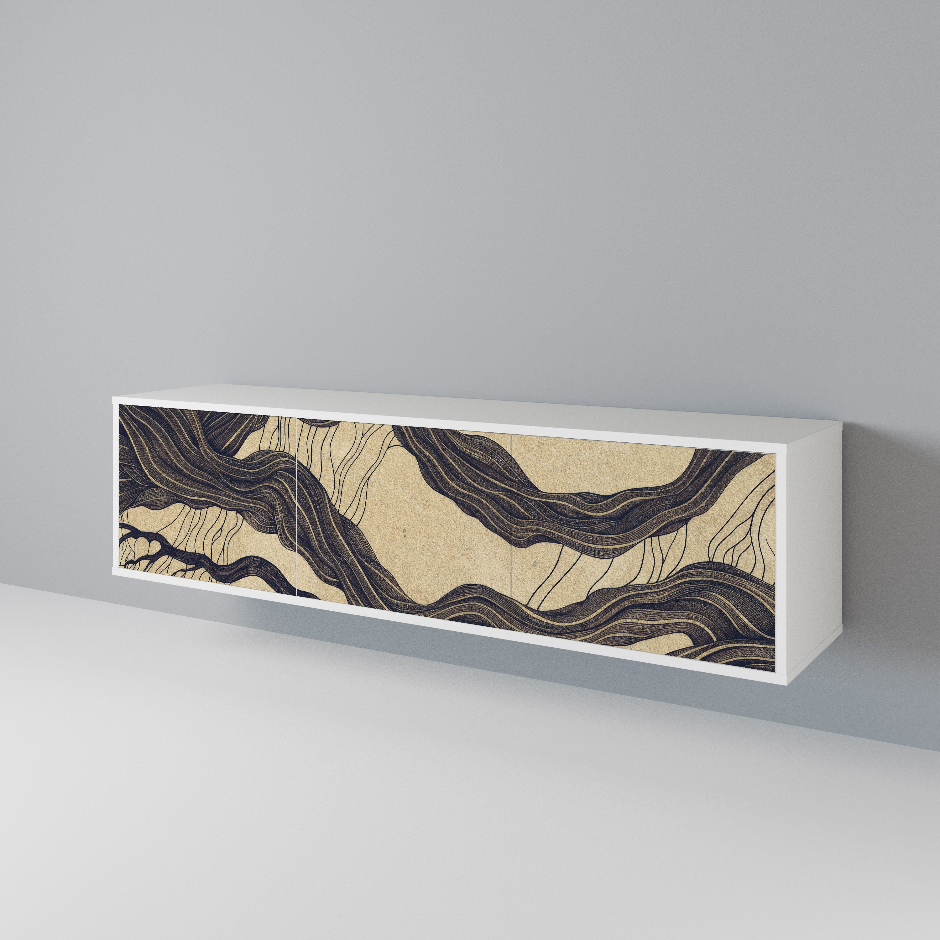 UNIFIED FRAGMENTS 3-Door TV Cabinet