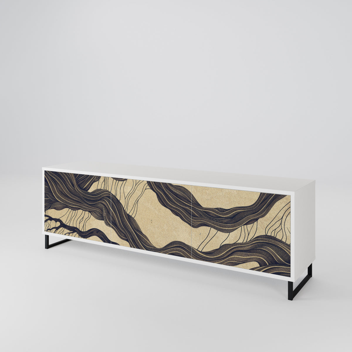 UNIFIED FRAGMENTS Mueble de TV de 3 Puertas