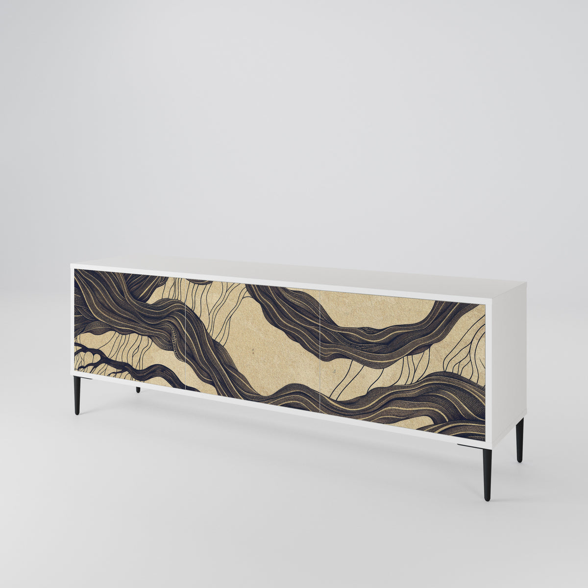 UNIFIED FRAGMENTS Mueble de TV de 3 Puertas