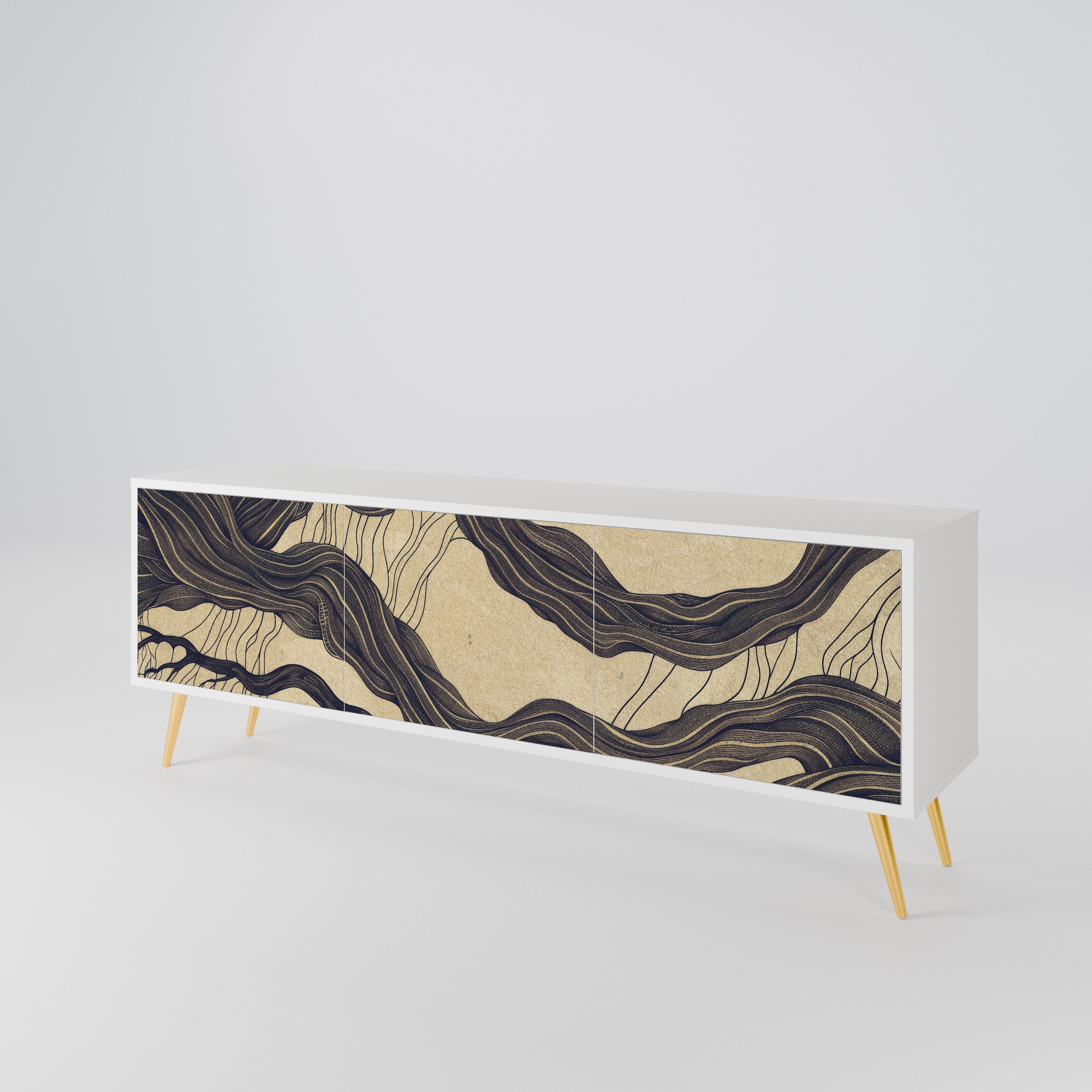 UNIFIED FRAGMENTS 3-Door TV Cabinet