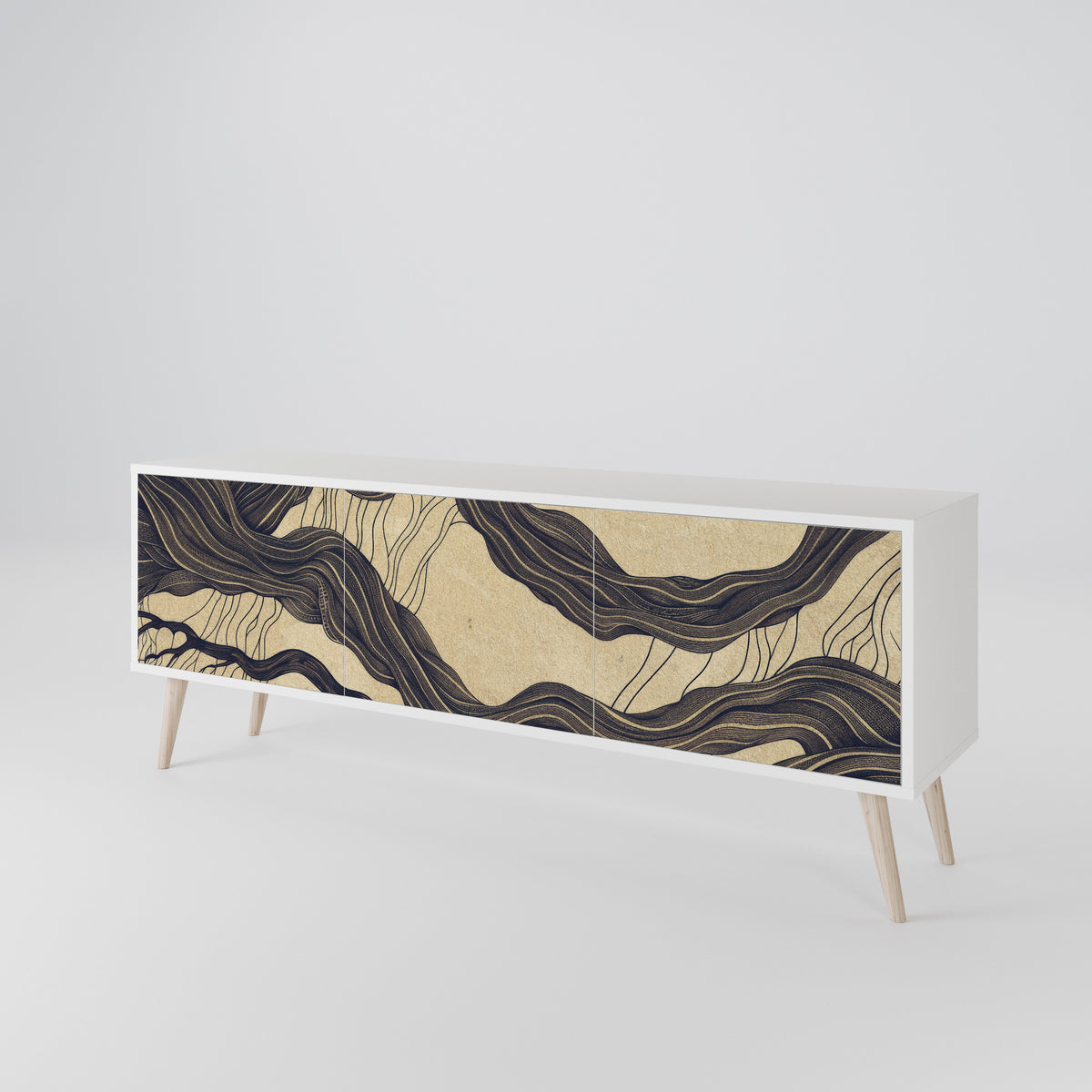 UNIFIED FRAGMENTS Mueble de TV de 3 Puertas