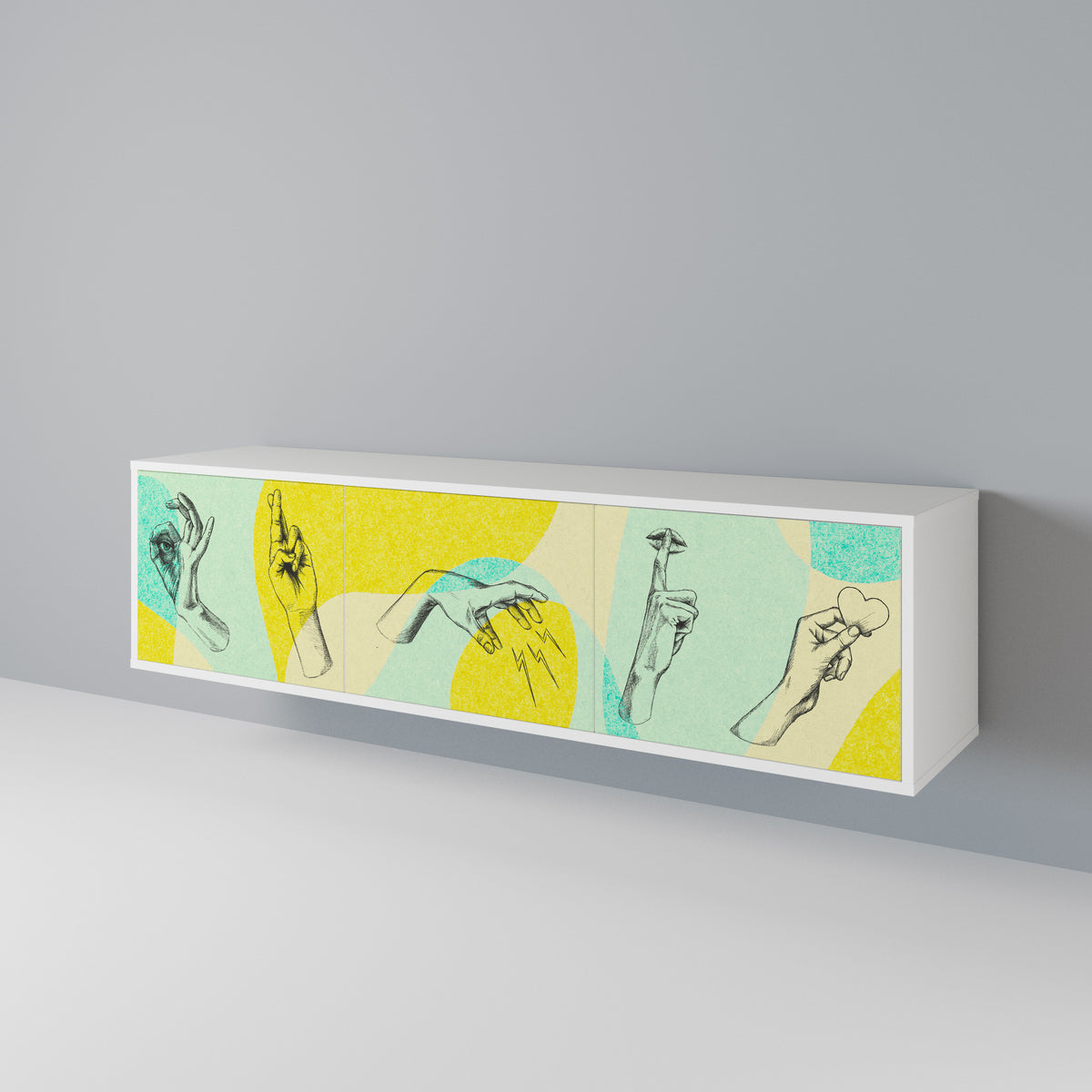 BODY LANGUAGE Mueble de TV de 3 Puertas