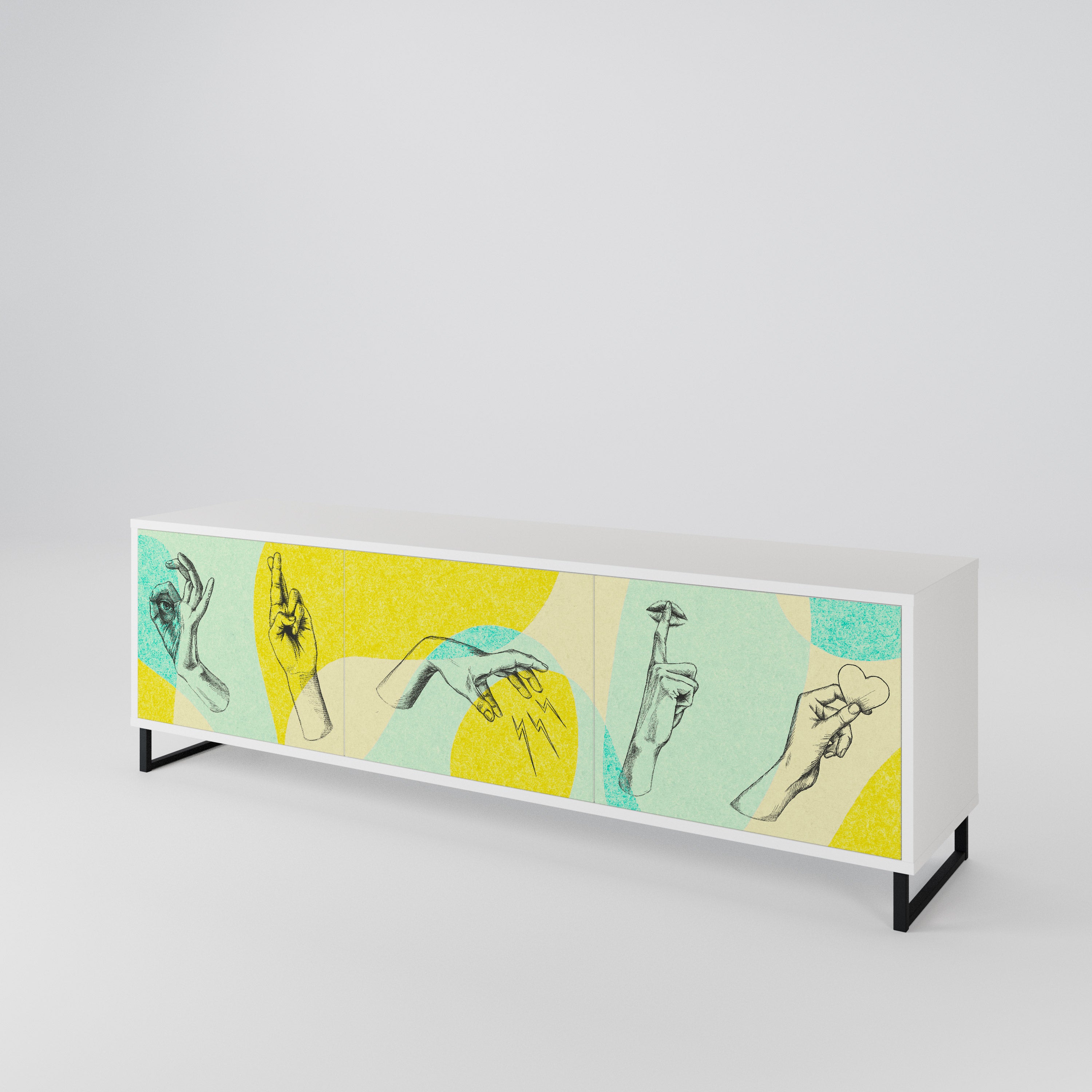 BODY LANGUAGE 3-Door TV Cabinet