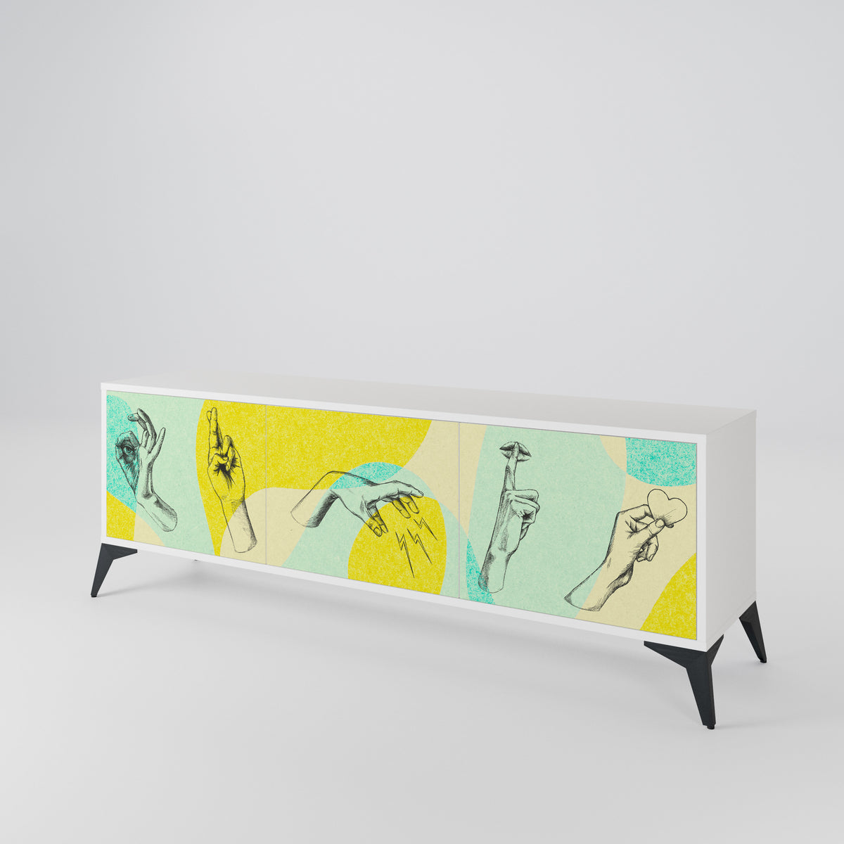 BODY LANGUAGE Mueble de TV de 3 Puertas