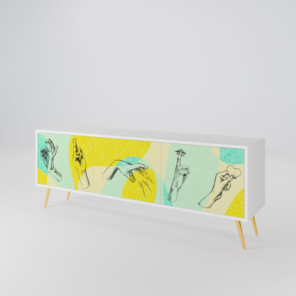 BODY LANGUAGE Mueble de TV de 3 Puertas