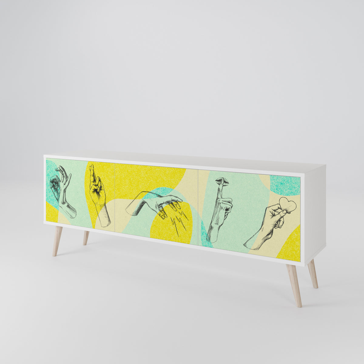 BODY LANGUAGE Mueble de TV de 3 Puertas