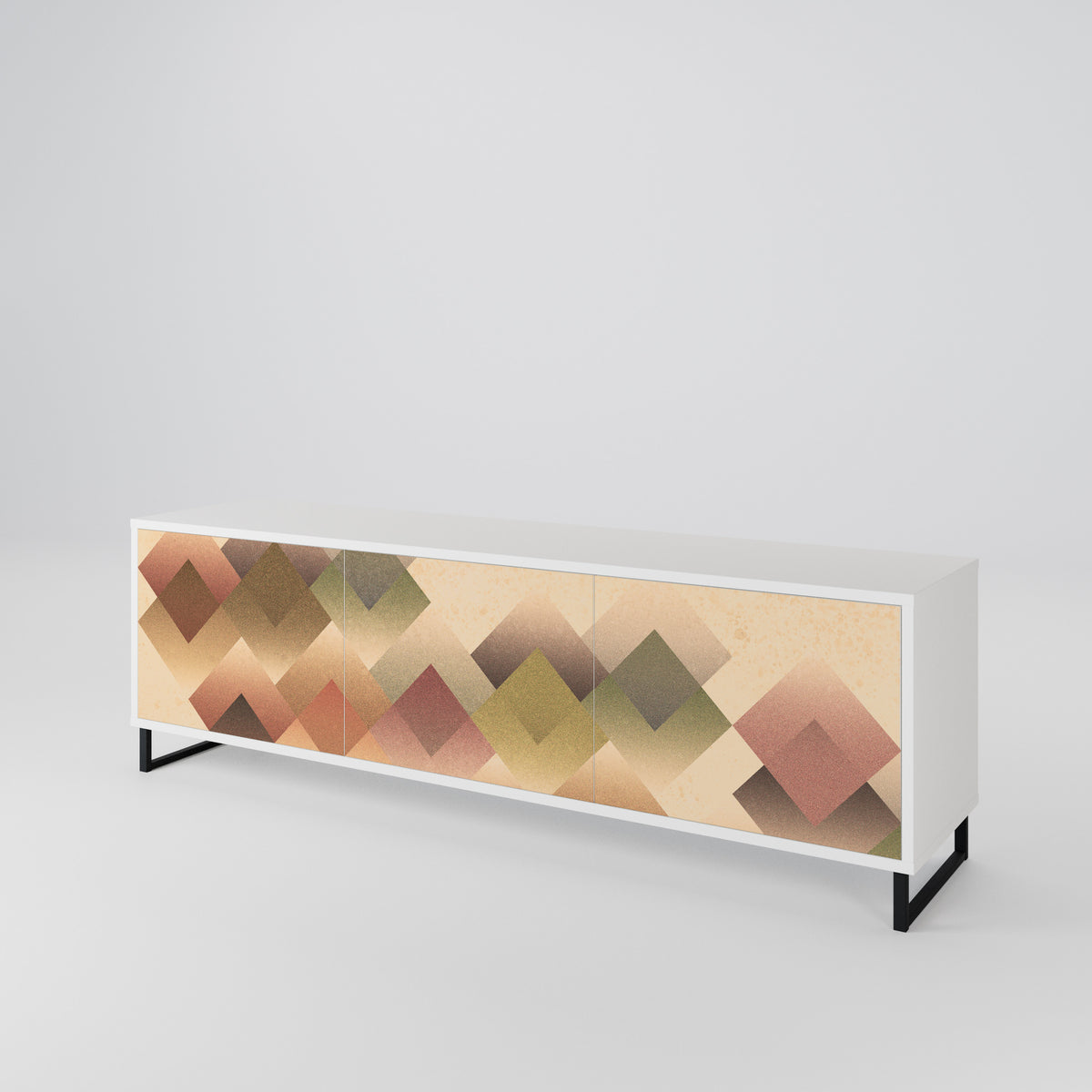 GEOMETRIC FUSION Mueble de TV de 3 Puertas