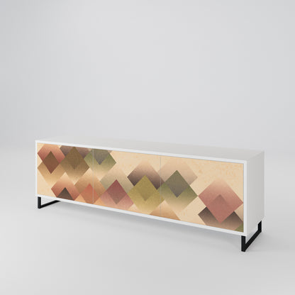 GEOMETRIC FUSION Mueble de TV de 3 Puertas