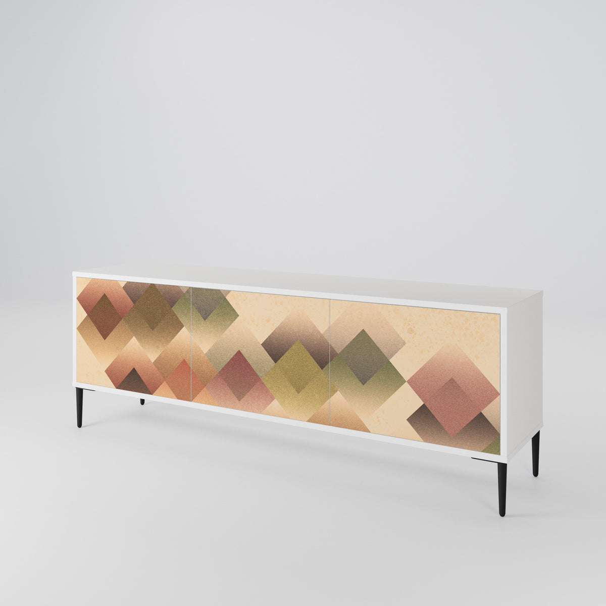 GEOMETRIC FUSION Mueble de TV de 3 Puertas