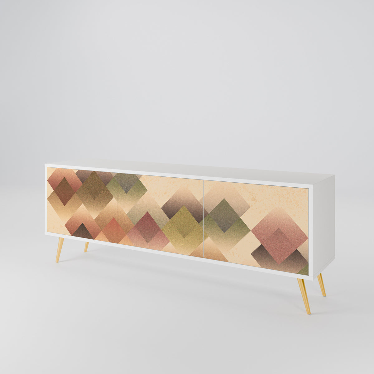 GEOMETRIC FUSION Mueble de TV de 3 Puertas