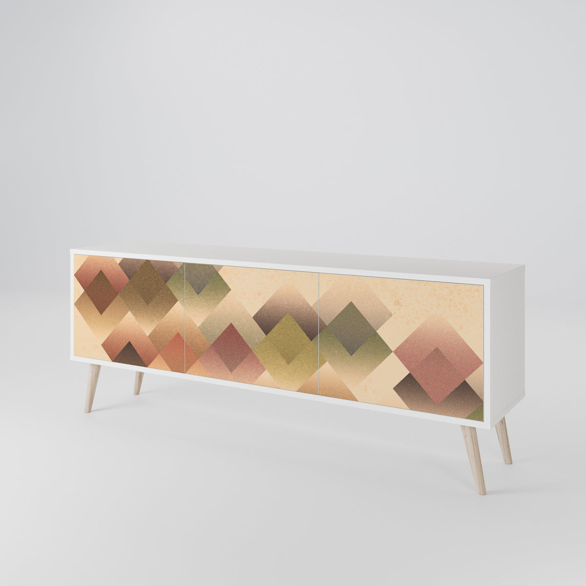 GEOMETRIC FUSION Mueble de TV de 3 Puertas