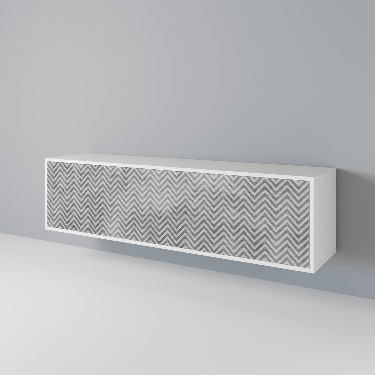 CONCRETE ZIG ZAG Mueble de TV de 3 Puertas