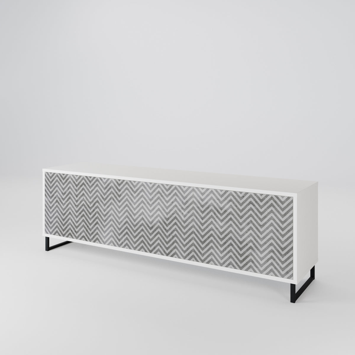 CONCRETE ZIG ZAG Mueble de TV de 3 Puertas
