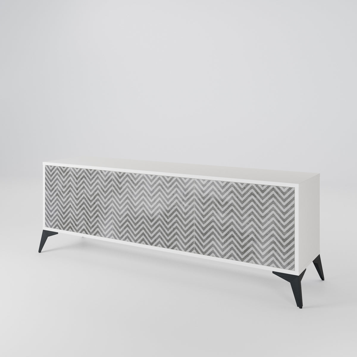 CONCRETE ZIG ZAG Mueble de TV de 3 Puertas