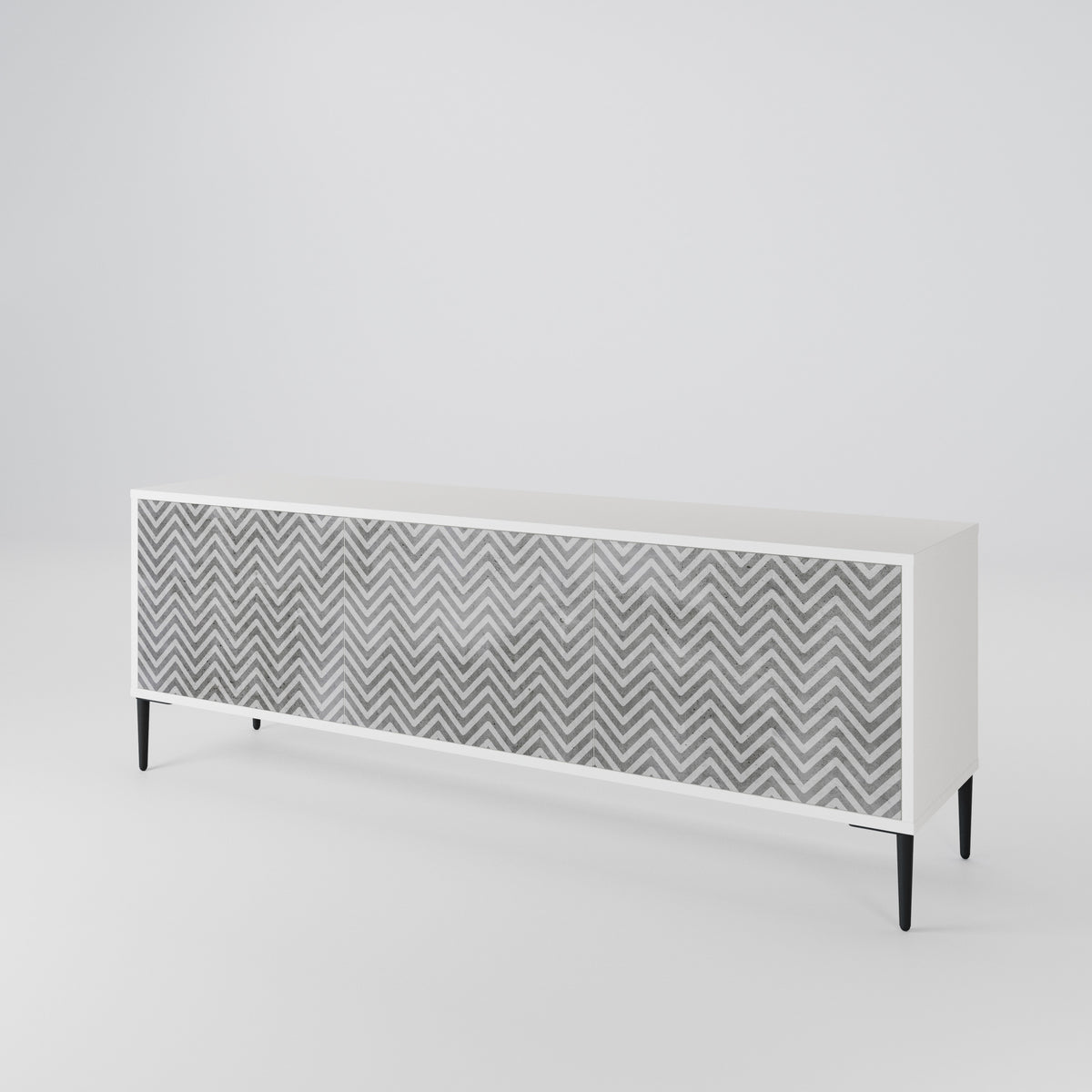 CONCRETE ZIG ZAG Mueble de TV de 3 Puertas