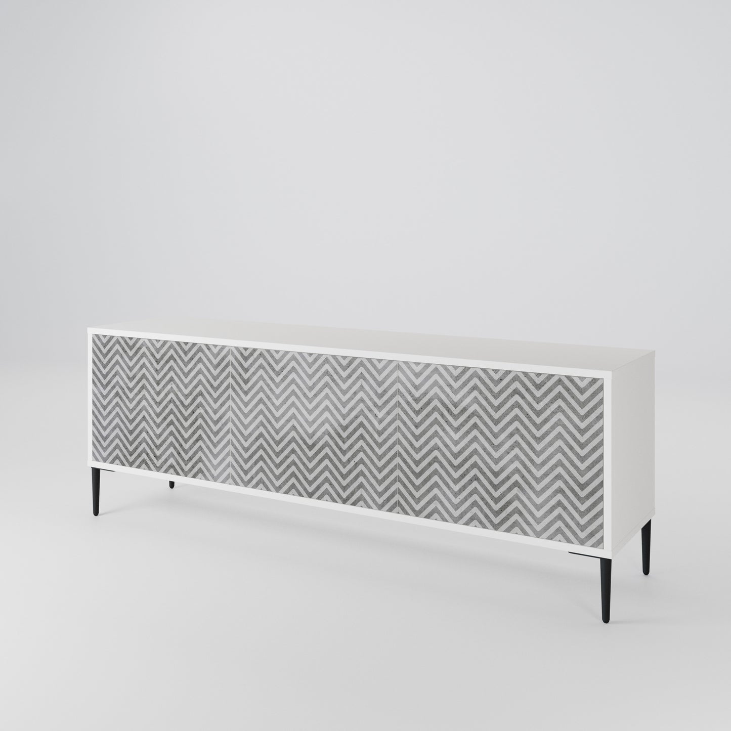 CONCRETE ZIG ZAG Mueble de TV de 3 Puertas