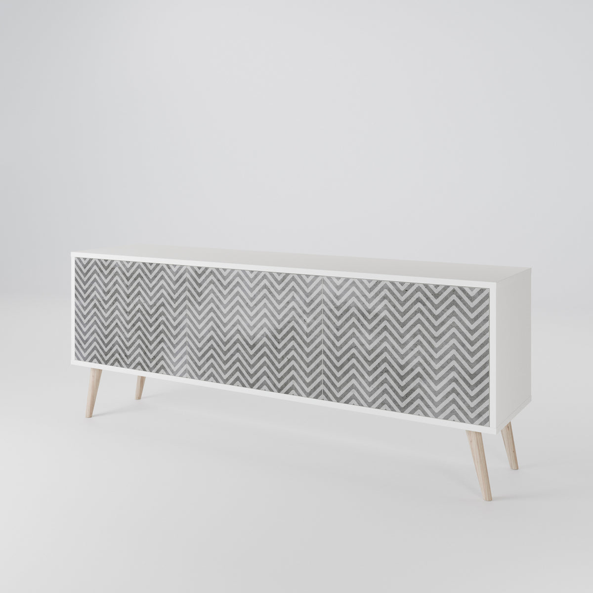 CONCRETE ZIG ZAG Mueble de TV de 3 Puertas