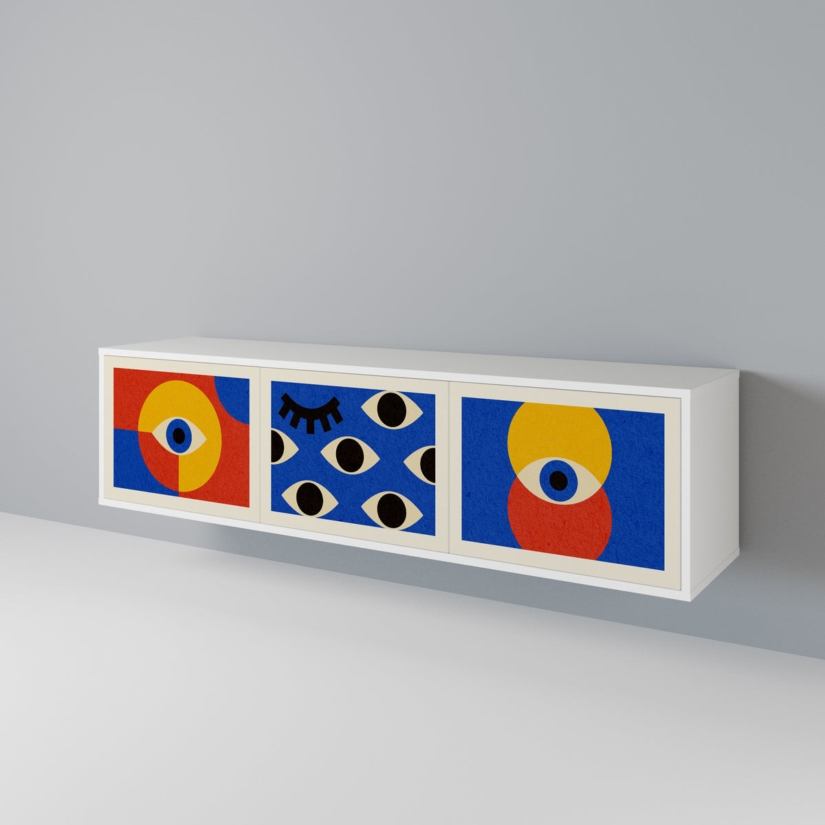 GEOMETRIC EYES Mueble de TV de 3 Puertas