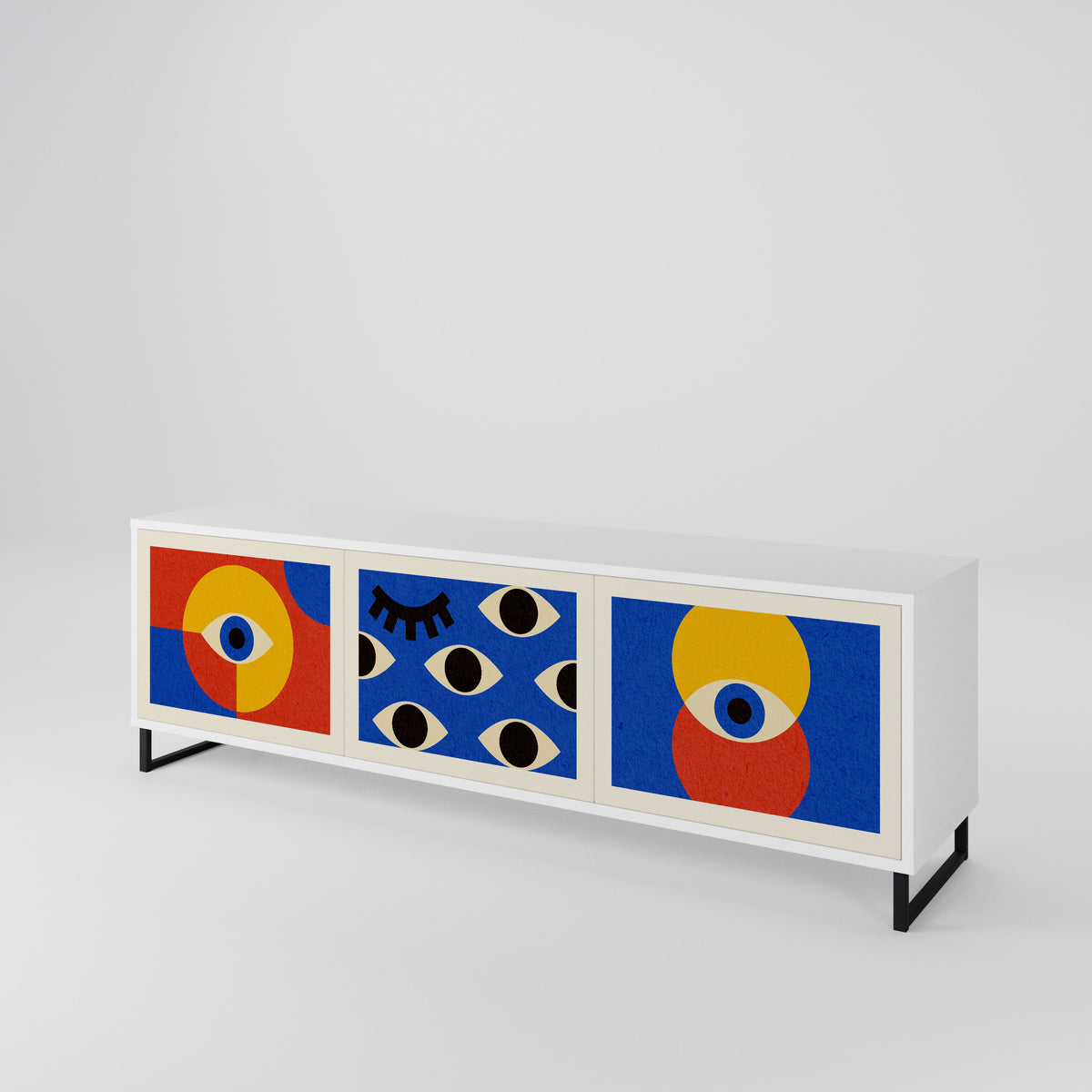 GEOMETRIC EYES Mueble de TV de 3 Puertas