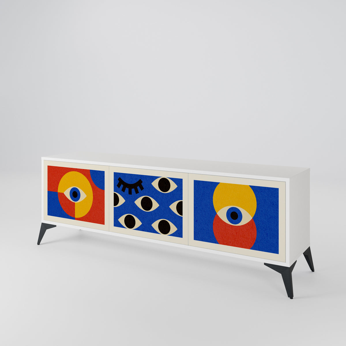 GEOMETRIC EYES Mueble de TV de 3 Puertas