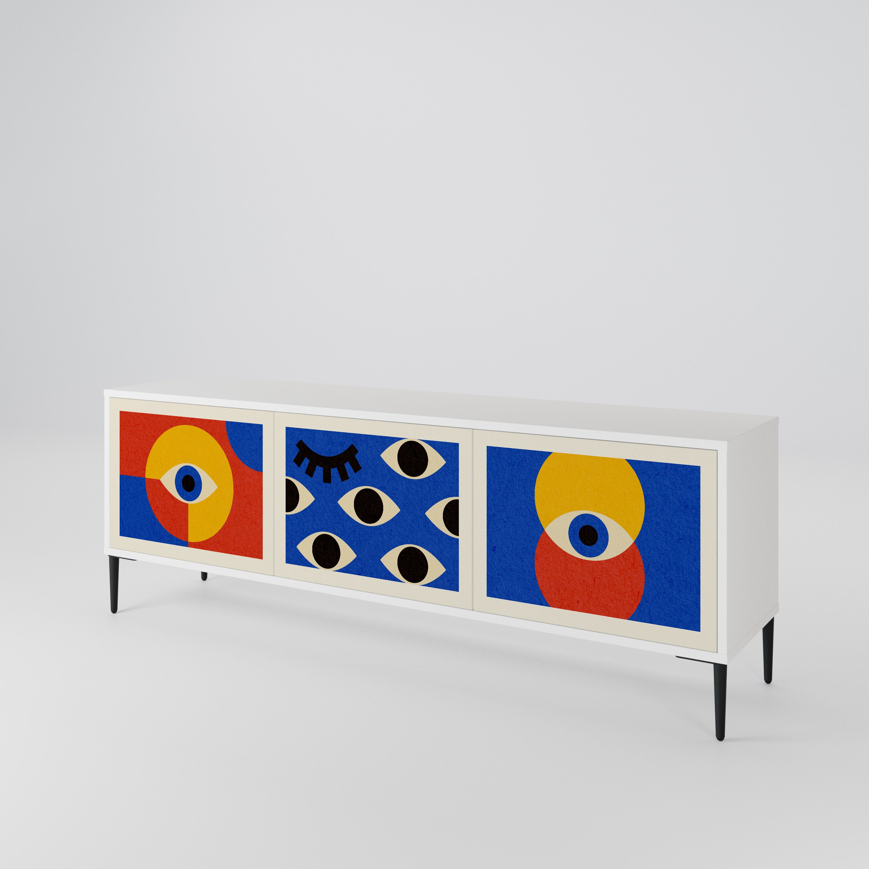GEOMETRIC EYES 3-Door TV Cabinet