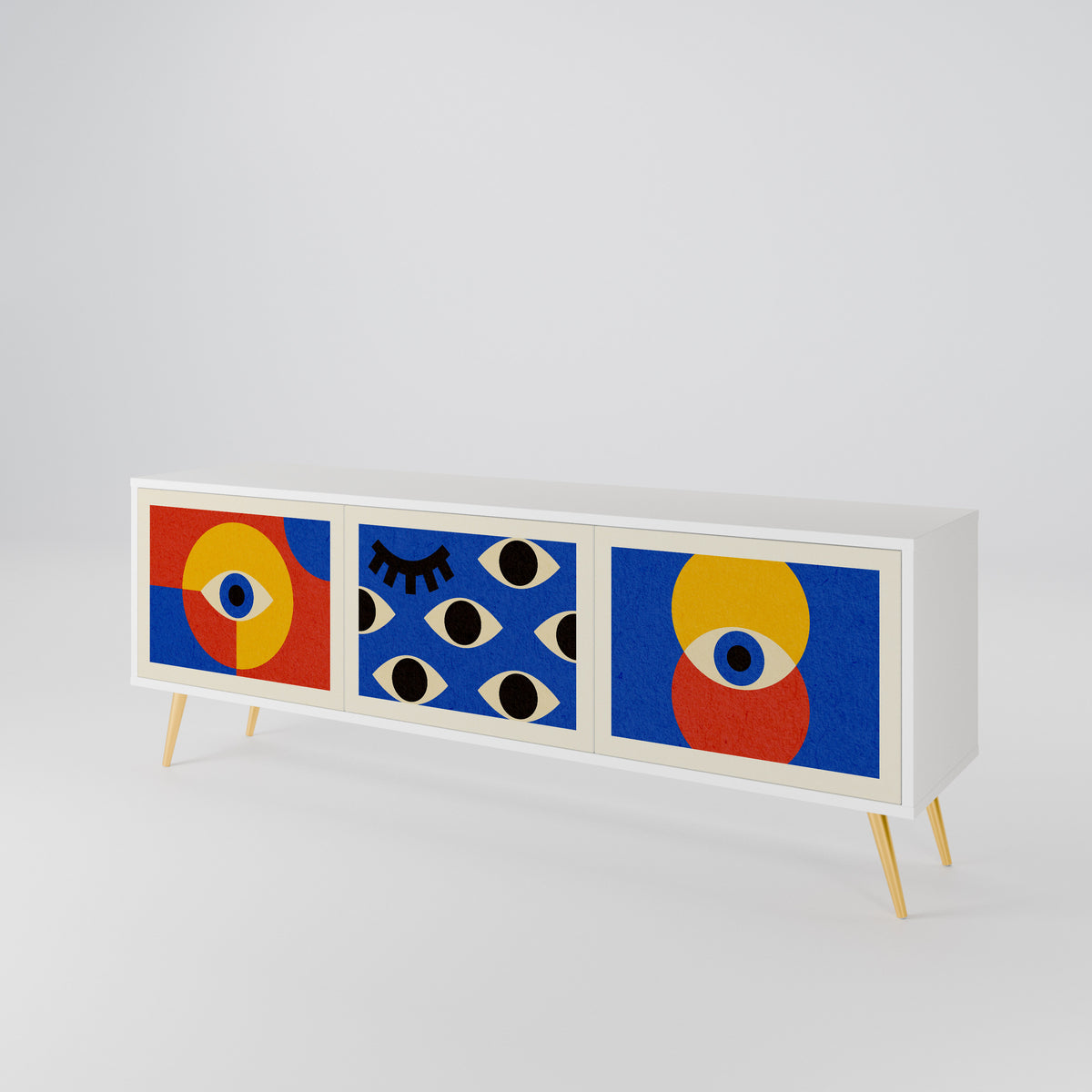 GEOMETRIC EYES Mueble de TV de 3 Puertas