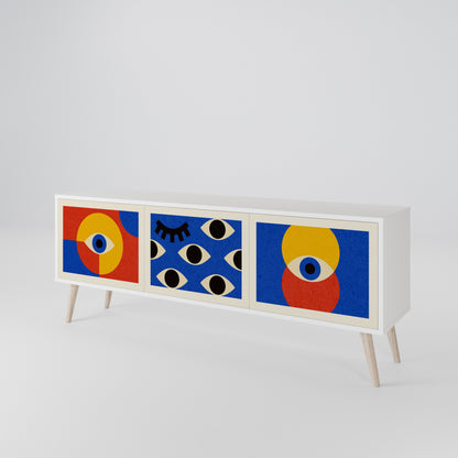GEOMETRIC EYES Mueble de TV de 3 Puertas