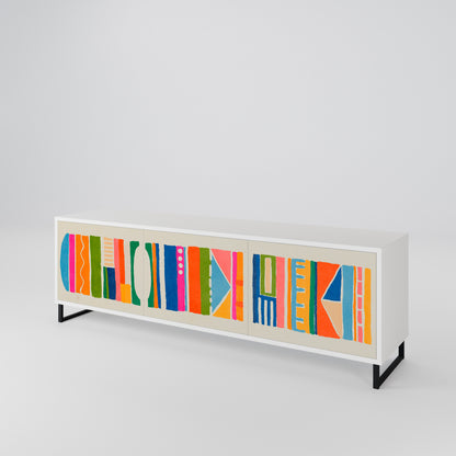 GEOMETRIC SHINE Mueble de TV de 3 Puertas