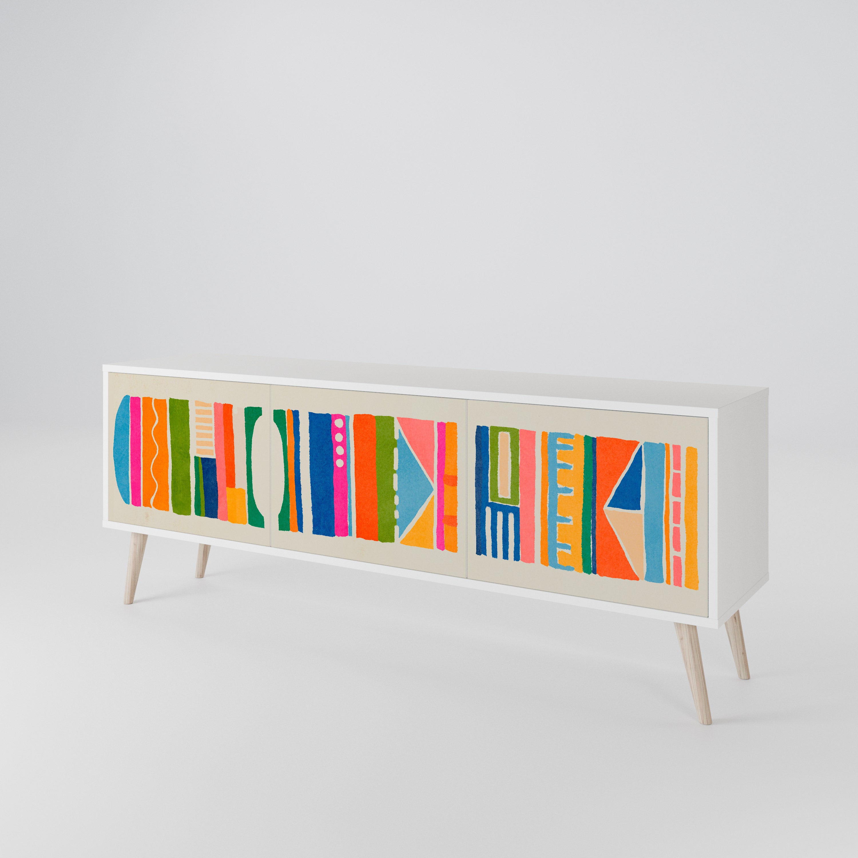 GEOMETRIC SHINE 3-Door TV Cabinet